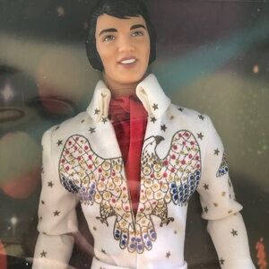 Mattel Elvis Collector Edition Doll - White Eagle Jumpsuit with Red Scarf